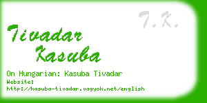 tivadar kasuba business card